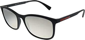 Prada PS 01TS DG02B0 Black Rubber Plastic Rectangle 